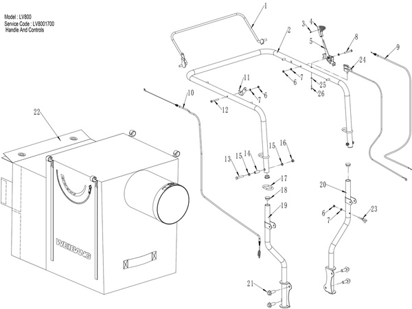 KATALOG CZĘŚCI Odkurzacz Weibang WBLV506C